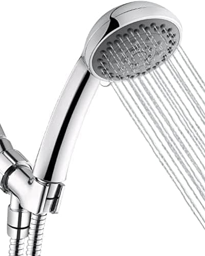 Ezelia High Pressure Shower Head with Pause Mode and Massage Spa, 5 Settings Handheld Showerhead Sprayer with 79