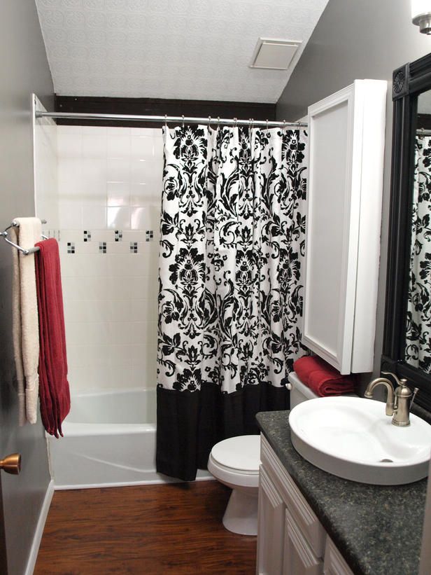 Updating Your Bathroom With Black And Gunmetal Shower Curtains